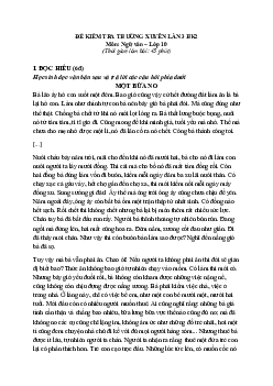 Đề thi học kì 2 môn Ngữ văn 10 năm 2022 - 2023 sách Kết nối tri thức với cuộc sống | đề 1