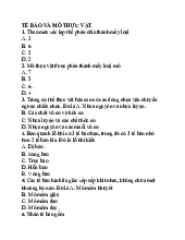 TOP câu hỏi trắc nghiệm Môn Thực vật dược | Đại học Kỹ thuật Y - Dược Đà Nẵng