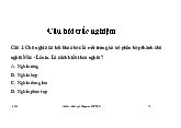 Câu hỏi trắc nghiệm Chương 1 - Chủ Nghĩa Xã hội khoa học | Đại học Tôn Đức Thắng