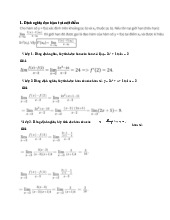 Tài liệu lý thuyết giải tích 1 | Môn toán cao cấp