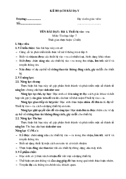 Giáo án Tin học 7