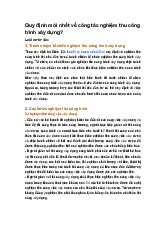 Quy định mới nhất về công tác nghiệm thu công trình xây dựng?