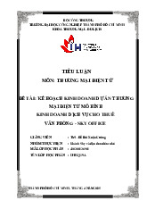 Tiểu luận TMDT: Kế hoạch Kinh doanh Dịch vụ Cho thuê Văn phòng SKY OFFICE Môn Kinh doanh quốc tế | Trường Đại học Công nghiệp Thành phố Hồ Chí Minh
