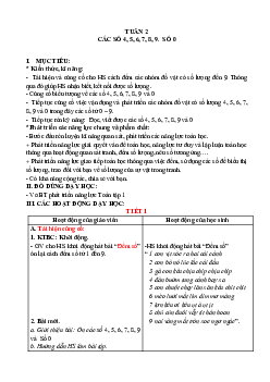 Giáo án môn Toán 1 - Tuần 2 | sách Cánh Diều (Cả năm)
