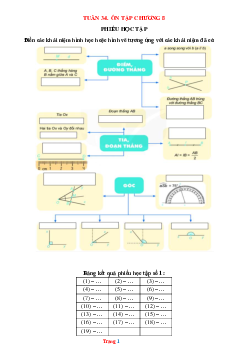 Bài tập Toán 6 bộ kết nối tuần 34 ôn chương những hình học cơ bản