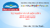 Giáo án điện tử Tự nhiên và xã hội 1 bài 26 Chân trời sáng tạo : Em vận động và nghỉ ngơi