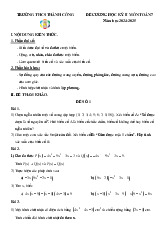 Ôn tập cuối học kỳ 2 Toán 7 năm 2024 – 2025 trường THCS Thành Công – Hà Nội