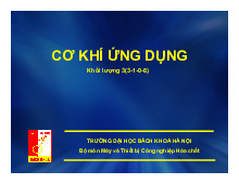 Chương 6: Thiết bị vỏ mỏng | Bài giảng môn Cơ khí ứng dụng | Đại học Bách khoa hà nội