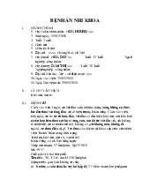 Bệnh án Nhi khoa viêm phổi | Đại học Y dược Cần Thơ