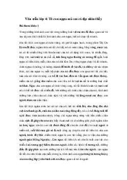 Tả con ngựa lớp 4 Hay Nhất | Tập làm văn 4