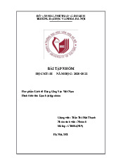 Tài liệu Bài Tập Nhóm Môn Lịch sử Đảng | Đại học Văn hóa Hà Nội