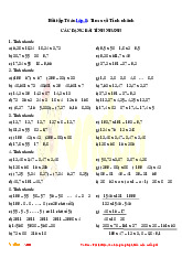 Bài tập Tìm X và Tính Nhanh Lớp 5 - Toán 5