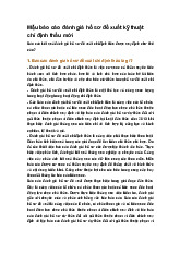 Mẫu báo cáo đánh giá hồ sơ đề xuất kỹ thuật chỉ định thầu mới