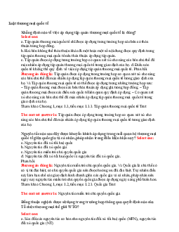 Tổng hợp đề cương luật thương mại quốc tế