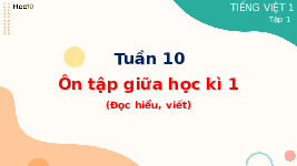 Giáo án điện tử Tiếng việt 1 Cánh diều: Ôn tập giữa học kì 2