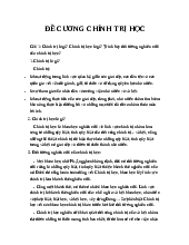 Đề cương Chính trị học đại cương | Trường Đại học Khoa học Xã hội và Nhân văn, Đại học Quốc gia Thành phố Hồ Chí Minh