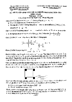 Đề tuyển sinh lớp 10 môn Toán năm 2020 – 2021 trường ĐHSP – TP HCM (chung)