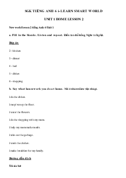 Tiếng Anh lớp 6 Unit 1 lesson 2 - Smart World