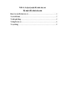 Tập làm văn lớp 2: Viết 4 - 5 câu tả một đồ chơi của em | Chân trời sáng tạo