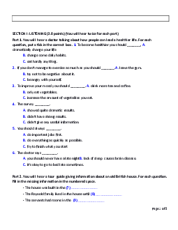 Đề thi học phần Tiếng anh cơ bản