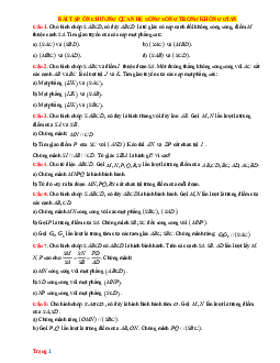 Bài tập tự luận ôn chương quan hệ song song trong không gian (giải chi tiết)