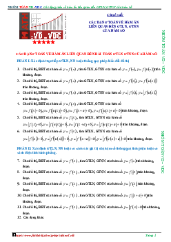 Các dạng toán về hàm ẩn liên quan đến GTLN – GTNN của hàm số Toán 12