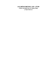 Tài liệu lý thuyết Triết học Mác-Lênin | Đại học Công nghiệp Thực phẩm Thành phố HCM