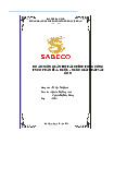 ĐỒ ÁN: MÔN QUẢN TRỊ TÀI CHÍNH TỔNG CÔNG TY CỔ PHẦN BIA - RƯỢU - NƯỚC GIẢI KHÁT SÀI GÒN | Đại học Kinh tế Kỹ thuật Công nghiệp