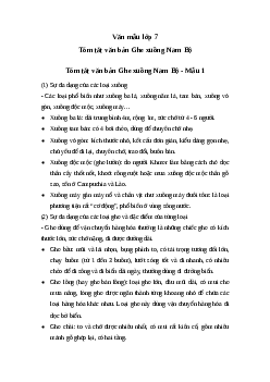 Tóm tắt văn bản Ghe xuồng Nam Bộ (2 mẫu) | Văn mẫu lớp 7 Cánh diều