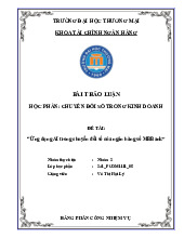 Ứng dụng AI trong chuyển đổi số của ngân hàng số MBBank | Bài thảo luận Chuyển đổi Số