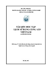 Tài Liệu Học Tập Lịch Sử Đảng Cộng Sản Việt Nam | Đại học Kinh tế kỹ thuật công nghiệp
