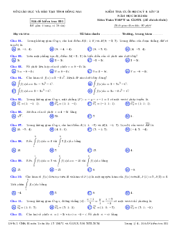 Đề kiểm tra cuối học kỳ 2 Toán 12 năm 2023 – 2024 sở GD&ĐT Đồng Nai
