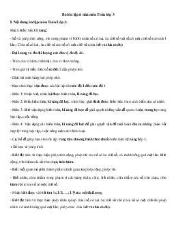 Bài ôn tập môn Toán lớp 3