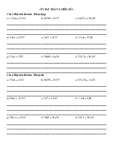 Bài tập ôn tập Toán lớp 5 giữa kì 1 - Chân trời sáng tạo