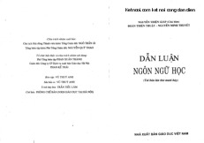 Giáo trình phần 1 Môn Dẫn luận ngôn ngữ học | Đại học Sư Phạm Hà Nội