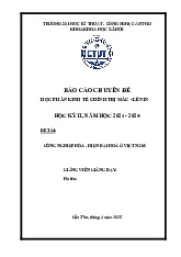 Báo cáo Chuyên đề Công nghiệp hóa, Hiện đại hóa ở Việt Nam | Môn Kinh tế chính trị Mac-Lenin - Đại học Kỹ thuật - Công nghệ Cần Thơ