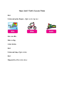 Giải Tiếng Anh lớp 3 Unit 1: Lesson Three | Family and Friends