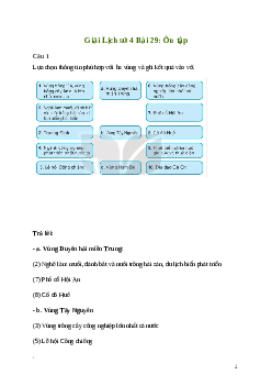 Giải Lịch sử Địa lí lớp 4 Bài 29: Ôn tập | Kết nối tri thức