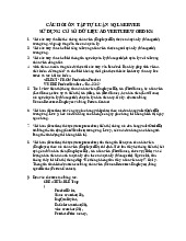 Câu Hỏi Ôn Tập Tự Luận Về SQL SERVER | Đại Học Hoa Sen