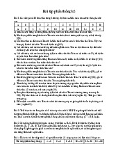 Bài tập phần thống kê môn Lý thuyết thống kê | Đại học Kinh tế Thành phố Hồ Chí Minh