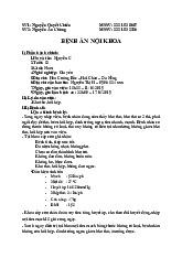 Bệnh án nội khoa | PDF