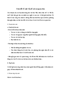 Soạn bài Trao đổi về một vấn đề mà em quan tâm - Kết nối tri thức 7
