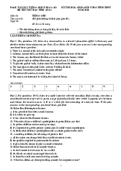 Kỳ thi học sinh giỏi vòng tỉnh THPT đề thi thử HSG tỉnh số 01 năm 2020