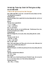 Vở bài tập Toán lớp 5 bài 134 Thời gian có đáp án chi tiết nhất