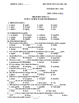 Đề cương ôn tập giữa học kì 2 môn Tiếng Anh 8 i-Learn Smart World