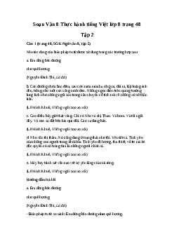 Soạn bài Thực hành tiếng Việt lớp 8 trang 48 | Ngữ văn 8 sách Kết nối tri thức