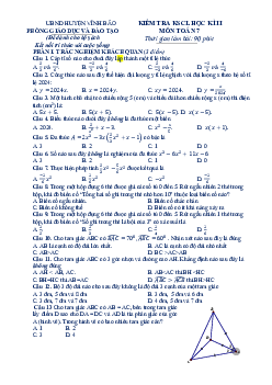 Đề học kỳ 2 Toán 7 năm 2023 – 2024 phòng GD&ĐT Vĩnh Bảo – Hải Phòng