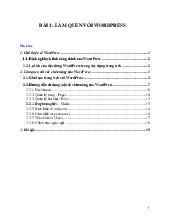 Web 01. Làm quen với Wordpress - Bài giảng Cấu trúc dữ liệu và giải thuật | Trường Đại học Bách khoa Hà Nội