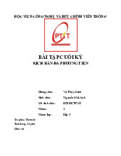 Bài tập cuối kỳ môn Kịch bản đa phương tiện | Học viện Công Nghệ Bưu Chính Viễn Thông