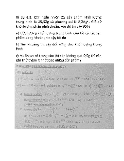 Chữa bài tập Xác suất thống kê | Đại học Kinh tế Quốc dân